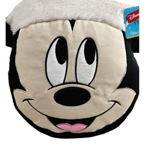 Ruz Disney Mickey Mouse 16 inch Christmas Pillow Plush Soft Toy With Santa Hat - Picture 3 of 7